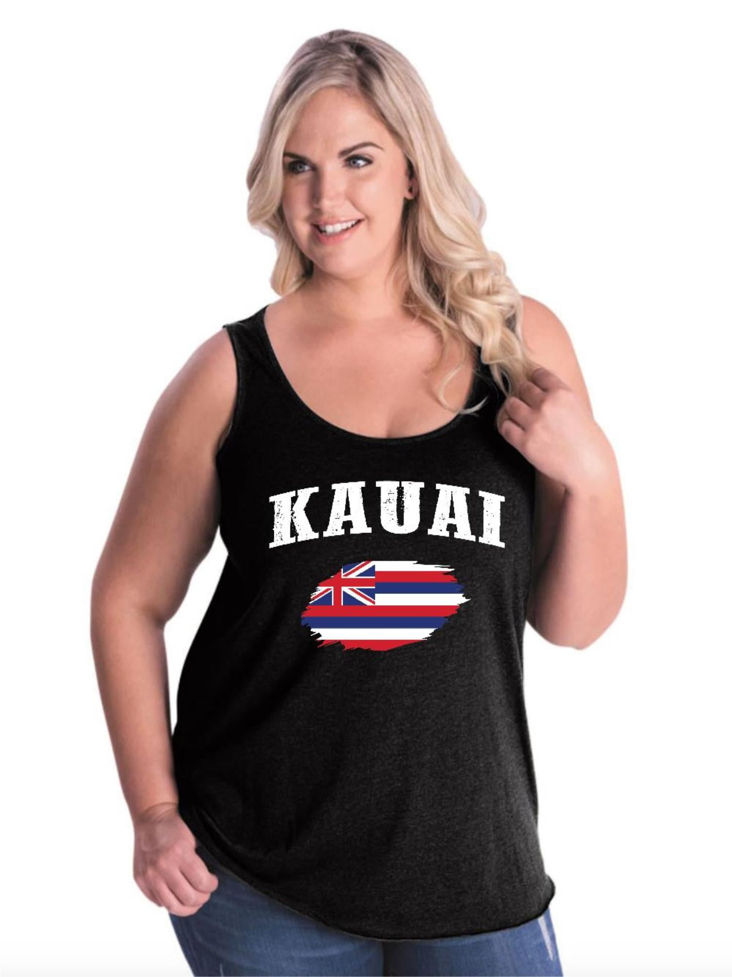 plus size hawaiian tank tops