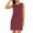 #133-Wine, variant on TaTaai Women's Casual Pullover Dress Sleeveless Round Neck Solid Color Slip Dress with Side Slit Lightweight Stretchy Summer Wear Gift