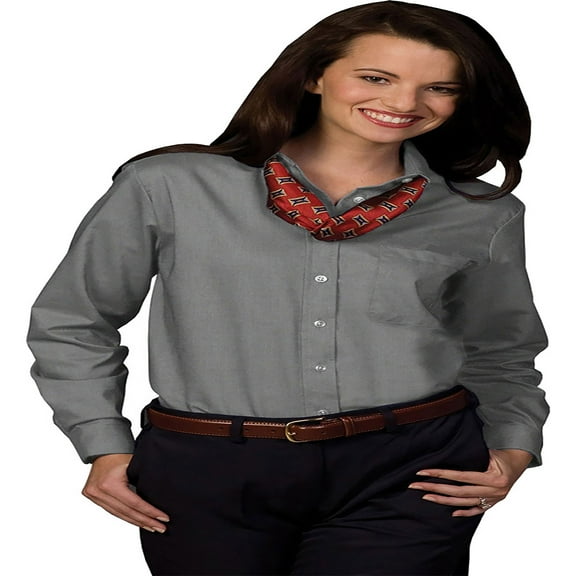 Edwards Garment Women's Easy Care Long Sleeve Oxford Shirt, Style 5077