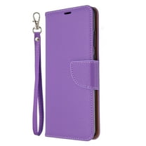Galaxy S20 Plus Case 6.7" (2020), Allytech PU Leather Lightweight Magnetic Closure Kickstand Detachable Wrist Strap Cards Slots Folio Flip Wallet Case Cover for Samsung Galaxy S20 5G,Violet