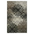 thumbnail image 2 of Superior Modern Floral Scroll Pet and Kid-Friendly Indoor Runner Rug, 5'x8', Blue, 2 of 5