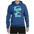 thumbnail image 2 of Wild Bobby, Faith Over Fear, Inspirational/Christian, Unisex Graphic Hoodie Sweatshirt, Vintage Heather Blue, XX-Large, 2 of 4