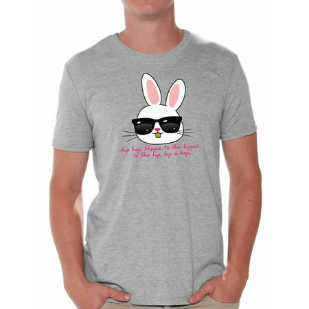 Awkward Styles Hip Hop Easter Bunny Shirt Easter T Shirt Men Easter Bunny Tshirt Easter Gifts for Him Easter Holiday Party Outfit Happy Easter Shirts Funny Easter Bunny Tshirt Cool Easter Bunny