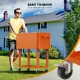 thumbnail image 4 of Ktaxon 80 Qt Rolling Ice Chest Cooler Cart Outdoor Trolley with Storage Shelf, Bottle Opener & Cap Collector for 48 Hour Cold Drinks,Orange, 4 of 6