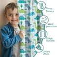 thumbnail image 3 of Blackout Kids Curtains,LightBlue Cartoon Dinosaurs Trees Pattern Childrens Insulated Curtains Set Of 2,Bedroom Essentials,Toddler Room Decor 52"x84", 3 of 5
