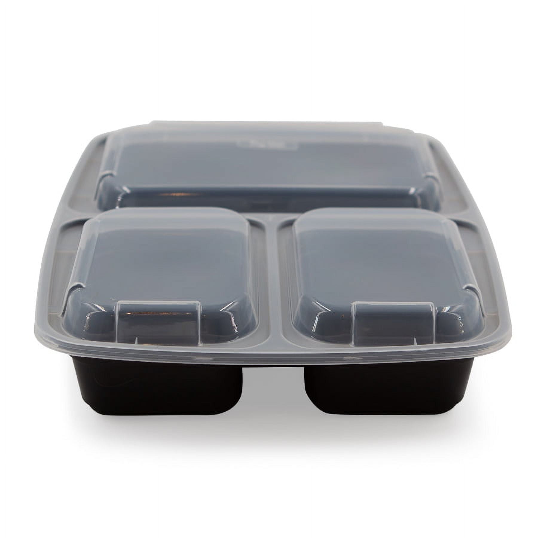 24 oz. Meal Prep Containers With Lids, 3 Compartment Lunch