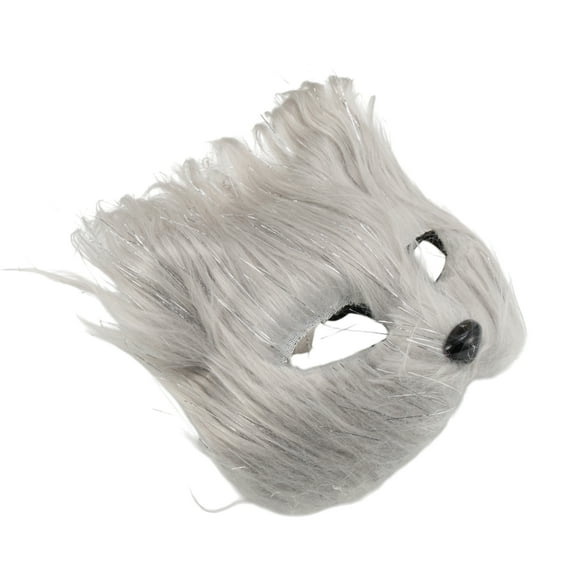 Unique Bargains 1 Pc Foxes Party Mask Gray Plastic