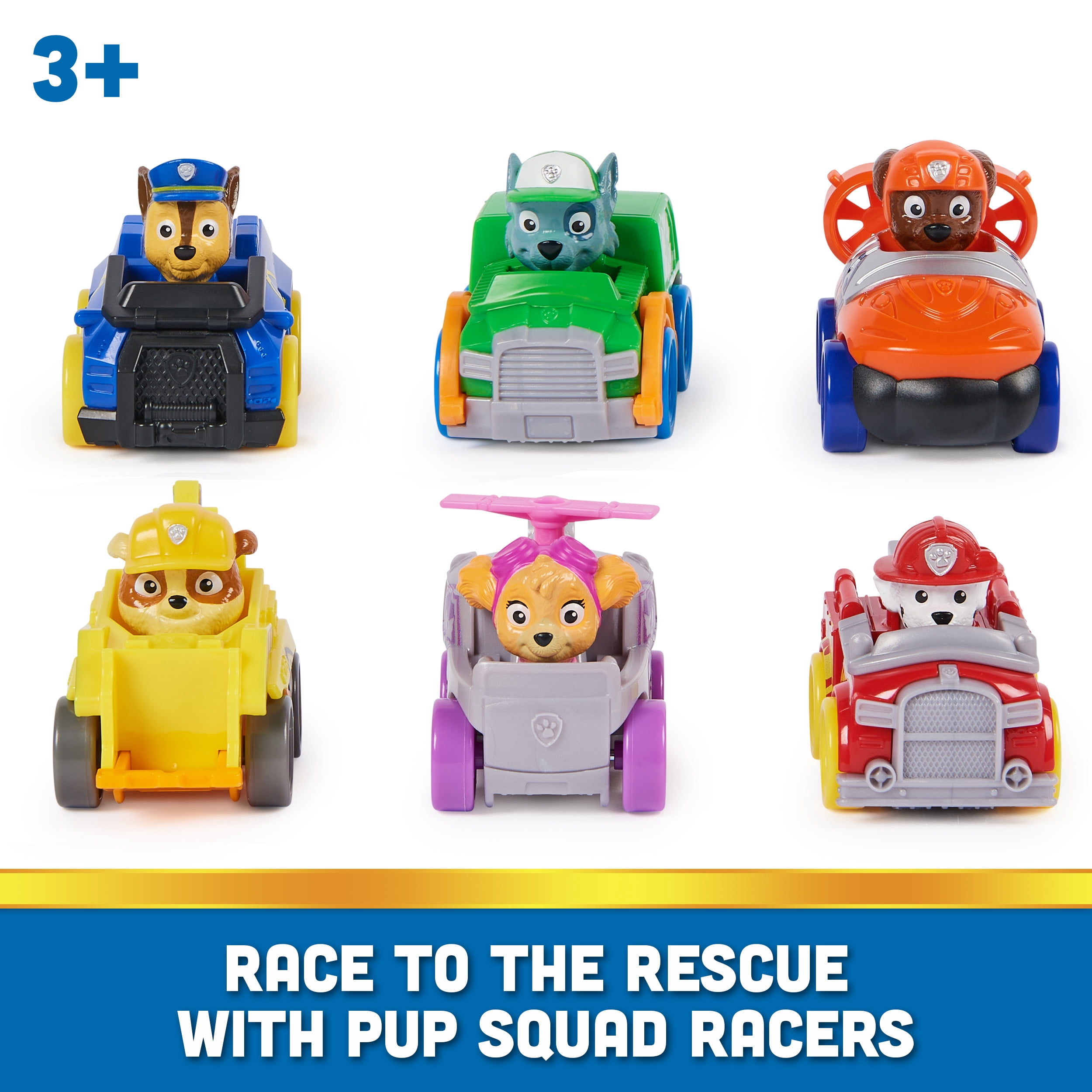PAW Patrol: Pup Squad Racers, 6-Piece Vehicle Gift Set, Kids Toys for Boys & Girls Ages 3 and Up