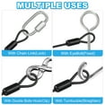 thumbnail image 6 of 1/8" Dia Vinyl Coated Stainless Steel Cable with Loops, 5 Pcs 3 ft (39") Lock for Outdoor Stage Lighting, Black, 6 of 7