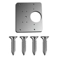thumbnail image 2 of de reparación de de acero inoxidable para hardware de de + 4 tornillos Zulema Placa de reparación de bisagras, 2 of 8