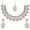 Pink, variant on Women's Indian Bollywood Stlye Wedding Silver Plated Jewelry Crystals American Diamonds Alloy Necklace Set with Earrings