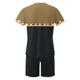 thumbnail image 5 of Pantalones Elásticos de la Cintura de los Hombres de la Impresión de los Pantalones Cortos Delgados Deportivos, Cuello Redondo de la Blusa de Manga Corta, 5 of 5