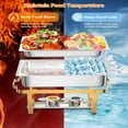 thumbnail image 4 of Soonbuy Chafing Dishes for Buffet 2 Pack, 8QT Rectangle Stainless Steel Food Warmer Chafer Complete Set, Catering Food Warmers with Lid Complete Set for Parties, Banquets, and Weddings, 4 of 7