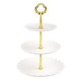 thumbnail image 3 of Hot 3 Tier Cake Stand Afternoon Tea Wedding Plates Party Tableware Bakeware Plastic Tray Display Rack Cake Decorating Tools transparent, 3 of 6