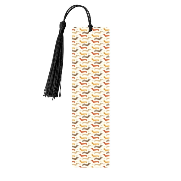 Kdxio Dachshund Print Metal Tassel Bookmarks,Perfect Gift for Art Lovers and Bookworms Metal Bookmarks for Women