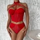 thumbnail image 2 of Gibobby Conjunto ropa interior mujer Ropa Interior Divertida para Mujer, Escote En V Profundo, Encaje Sexy, Vestido Transparente, Vestido para Conjuntos De Lencería(Rojo, G), 2 of 5