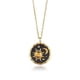 thumbnail image 1 of Xiao Hua Collar Sol y Luna chapado en oro con textura de disco Sol y Luna, colgante de medalla, dorado, 1 of 2