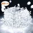 thumbnail image 1 of 800 luces LED de Navidad de 262 pies para interiores y exteriores, luces blancas con 8 modos de iluminación, luces de decoración de árboles de Navidad para fiestas de bodas certificadas por UL Adepaton CJWUS-1014, 1 of 7