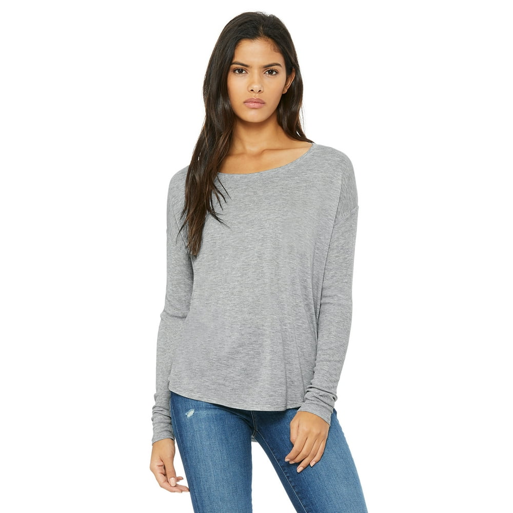 BELLA+CANVAS - Bella + Canvas Ladies' Flowy Long-Sleeve T ...