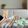 thumbnail image 3 of Floral Soft Flannel Fleece Throw Blanket, Colorful Flowers Daisies with Green Leaves Nature Garden Botanical Artwork Image, Cozy Plush for Indoor and Outdoor Use, 50" x 70", Multicolor, by Ambesonne, 3 of 5