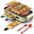 thumbnail image 2 of Stainless Steel Electric Skillet with Grill Rack - Temperature Control, Multi-Functional Kitchen Appliance for Grilling, Frying & Baking, Perfect Gift for Home Cooks, Grills for Cooking, 2 of 10