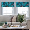 thumbnail image 4 of LALILO Kitchen Curtain Valance Beautiful Artistic Rod Pocket Window Curtain 52"x 18" Set of 2, 4 of 5