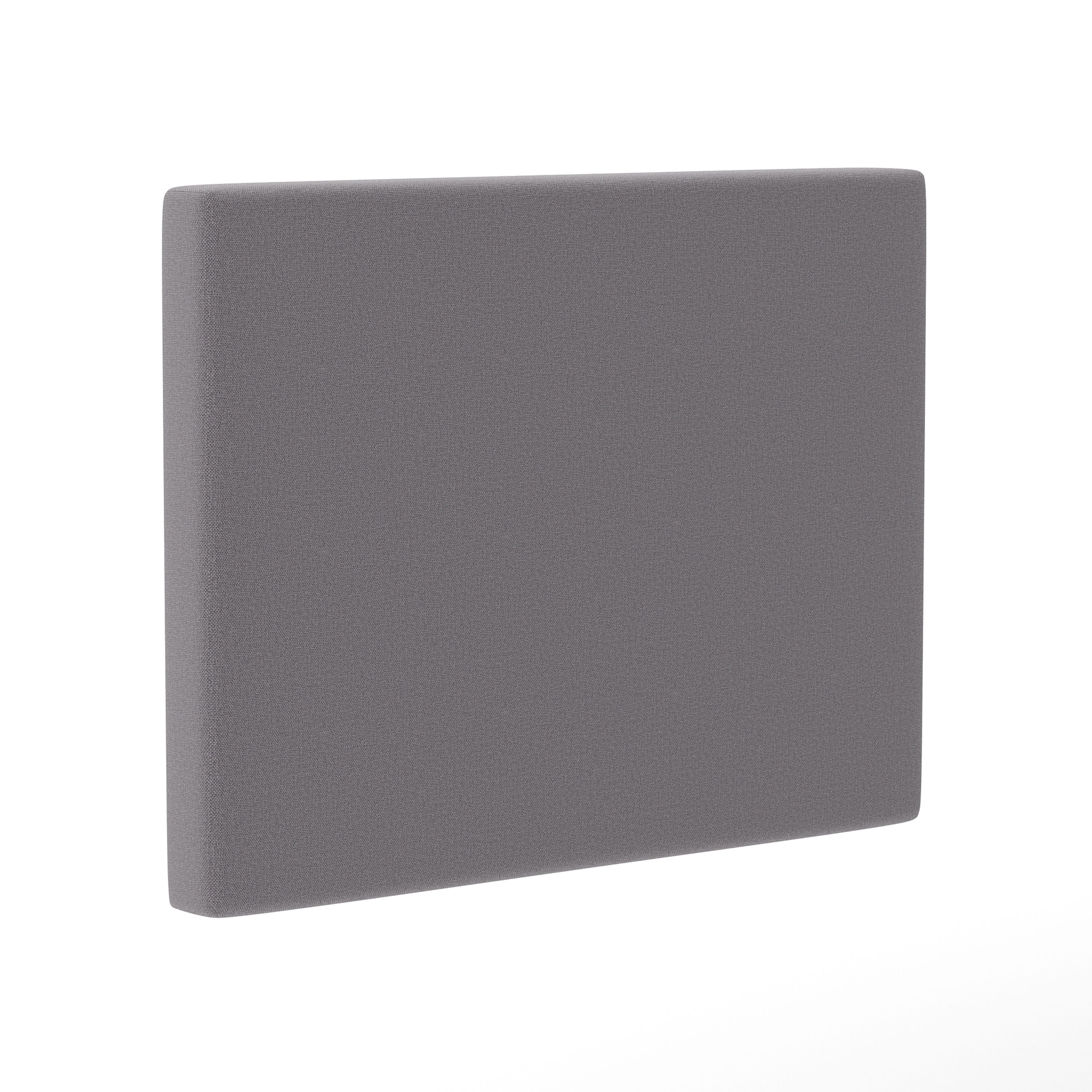 Merrick Lane Gray Faux Linen Twin Headboard with Stylish Upholstery, Dual Hanging Options, Charging Station with 2 Outlets, USB Port, USB-C Port