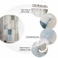 thumbnail image 5 of 72x78 Inch Shower Curtain Modern Geometric Bathroom Decor Waterproof Fabric Bathtub Bath Curtains Decorative Abstract Oil Painting Blue Brown Extra Long Shower Curtain Set with Hooks, 5 of 6