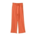 thumbnail image 2 of Endives Womens Satin Wide Leg Pants Straight Leg Loose Fit High Waist Casual Comfortable Versatile Baggy Pants, 2 of 7