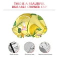 thumbnail image 5 of Kll Lemon Pattern Shower Cap & Bath Cap For Women,Reversible Oversized Waterproof Shower Caps For All Hair Lengths,Elastic Reusable Bathing Hair Cap, 5 of 9