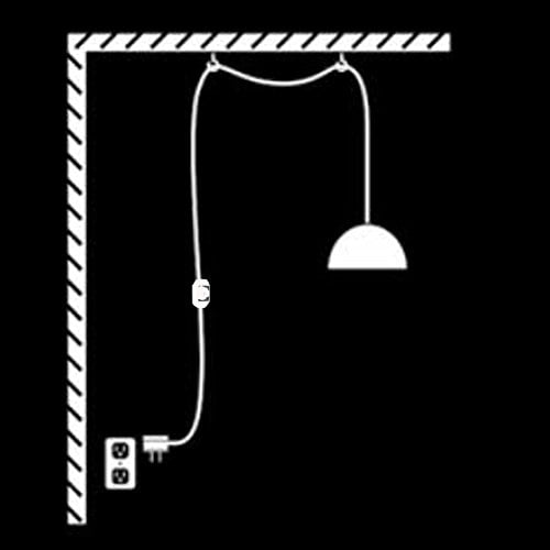 Kiven Plug-in Dimmable Glass Pendant Light - Industrial Edison Mini One-Light Clear Fixture Antique Lighting