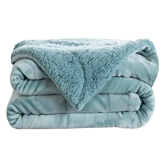 AUQ Weighted Blanket 15Lbs for Queen Bed,Cottonblue Sherpa Flannel Weighted Blanket for Adults,Fuzzy Soft Sherpa Flannel Weighted Blanket Throw,Cozy Plush Blanket for Sofa Bed,27.5X39.3 Inches, Slate