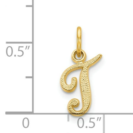 initial monogram charm pendant letter necklace fine gifts jewelry name script 14k yellow gold
