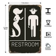 thumbnail image 3 of Funny Mermaid Pirate Vintage Bathroom Sign Pirate Gifts Nautical Beach Boat Themed Gifts Bathroom Wall Decor 12" * 8", 3 of 10