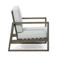 thumbnail image 6 of GDF Studio Silla Outdoor Acacia Wood Club Chair with Cushion, Gray and Light Gray, 6 of 7