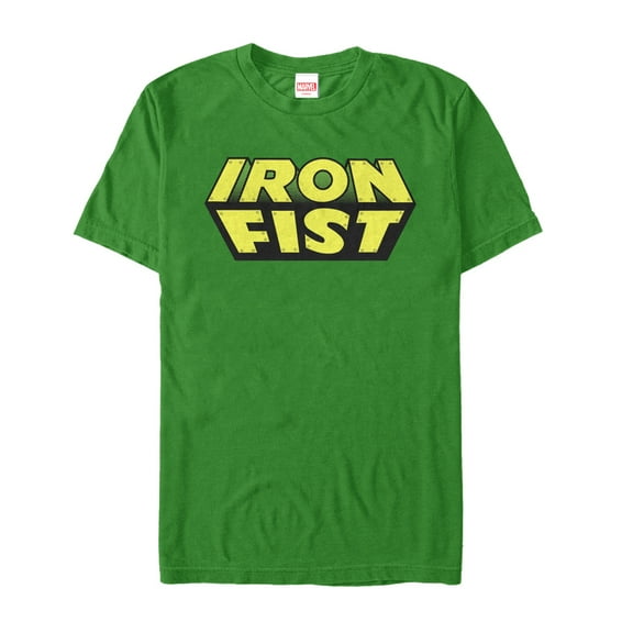 Men's Marvel Iron Fist Comic Book Page Graphic Tee Kelly Green Medium