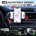 thumbnail image 3 of Car Mount Charger 15W Magnetic Wireless Car Charger, Fast Charging Air Vent Magnet Accessories Auto Clamping Phone Holder for iPhone 15/14/13/12, Samsung, Black, 3 of 9