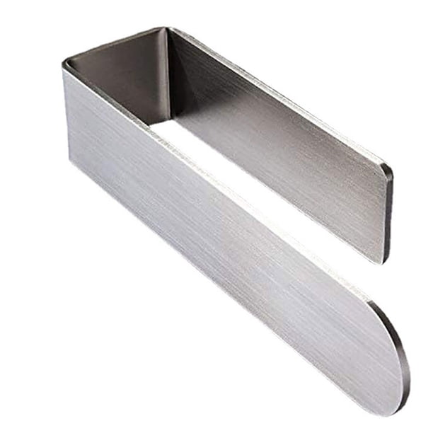 Toallero autoadhesivo para superficies lisas, toallero de pared de fácil instalación, toallero resistente de color plateado cepillado sin taladrar, acero inoxidable 304 resistente a la oxidación para
