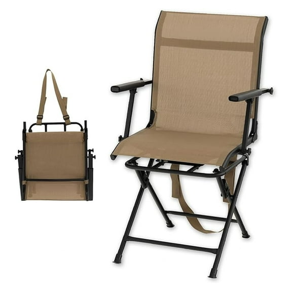 Hunting Chair, 360 Degree Swivel Hunting Blind Chair with Carry Handle, 330 lbs Capacity, Comfortable, Waterproof, Portable and Silent Folding Dove Hunting Chair for Blinds