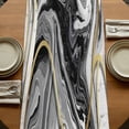 thumbnail image 5 of Table Runners 70 Inches Long Dress Scarves, Grey Marble Farmhouse Coffee/Dining/Kitchen Table Decor, Holiday Table Runner, Modern Abstract Art Ink Painting 13x70 Inch, 5 of 9