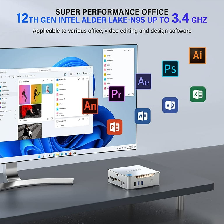 KAMRUI Mini Desktop Computer PC with Intel N95, 16GB/512GB