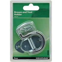 The Hillman Group 592808 Broom/Tool Hook Black 2-Pack