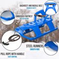thumbnail image 3 of ArcticThrill Snow Sled for Kids - SnowCruise Sledge - Toboggan with Pull Rope, Backrest and Safety Belt; Outdoor Plastic Winter Sleigh for Toddlers & Kids, 3 of 9
