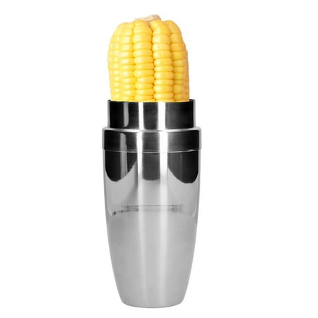 

Corn Stripper Peeler with Cup Stainless Corn Cutter Efficient Sharp Corn Thresher Fast Cob Kernel Remover for Indoor Home Kitchen