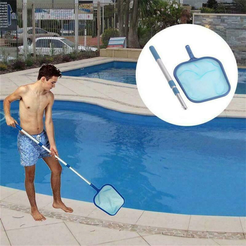 Professional Leaf Rake Mesh Frame Net Skimmer Cleaner Tool Head and for Cleaning Dirt Moss of Pond Spa Hot Spring Tubs Walls Tile Floors Algae Clean Brushes Sets WakeDay Swimming Pool Cleaning Tools