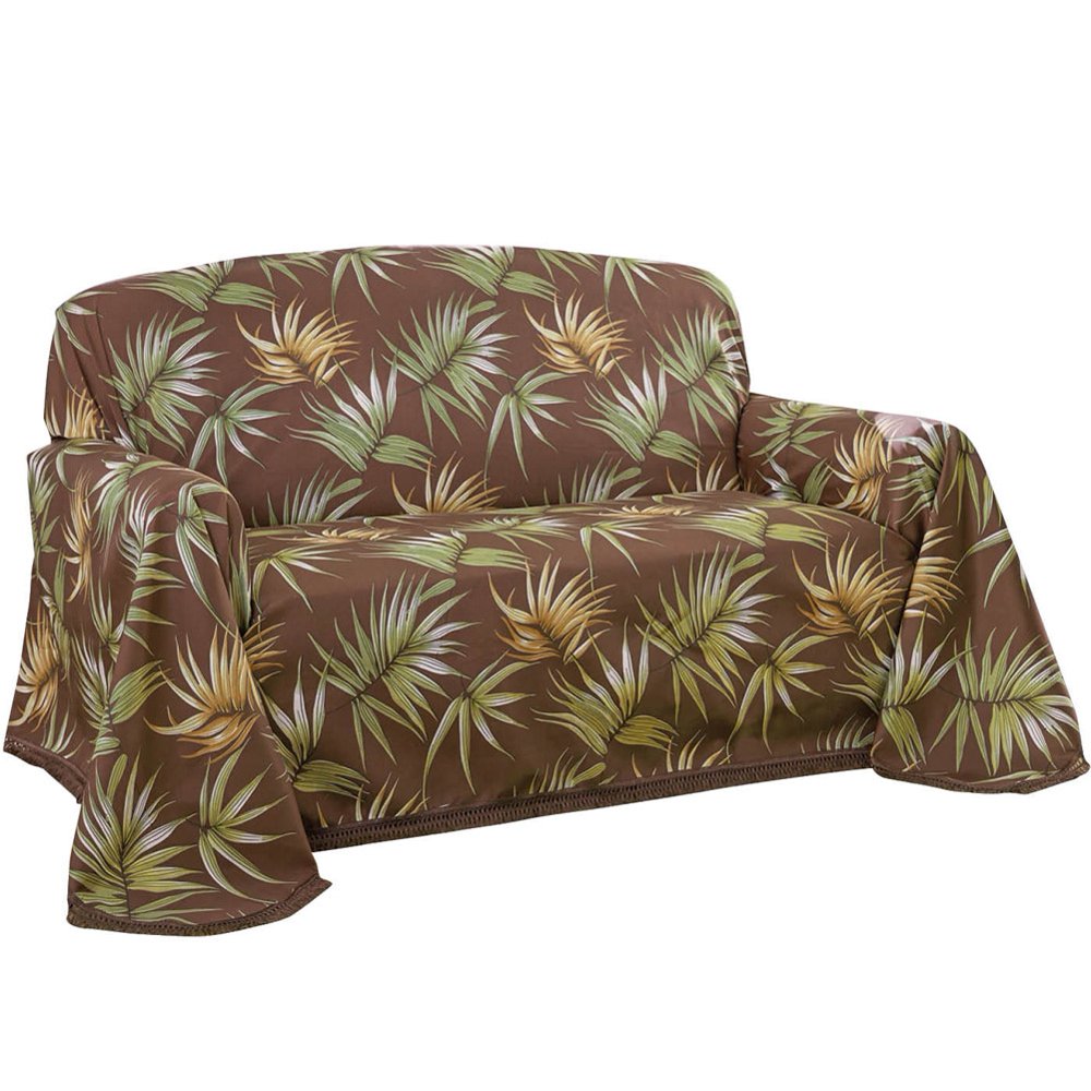 Collections Etc Palm Leaf SlipResistent Furniture Cover, Loveseat