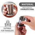thumbnail image 3 of 70/150/250ml Telescopic Folding Cup Stainless Steel Camping Folding Cup Portable With Key Ring Folding Water Cup Removable, 3 of 4