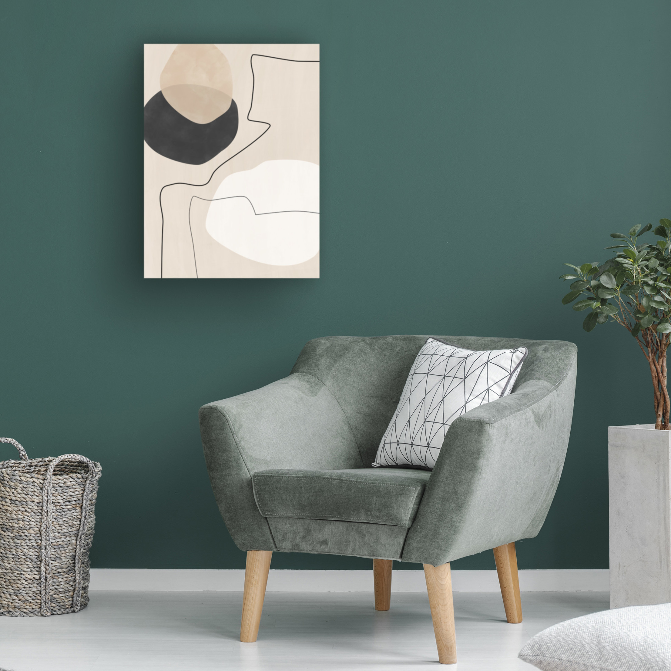 Trademark Fine Art Elena Ristova  Organic Shapes a Lines Painting Canvas Wall Art
