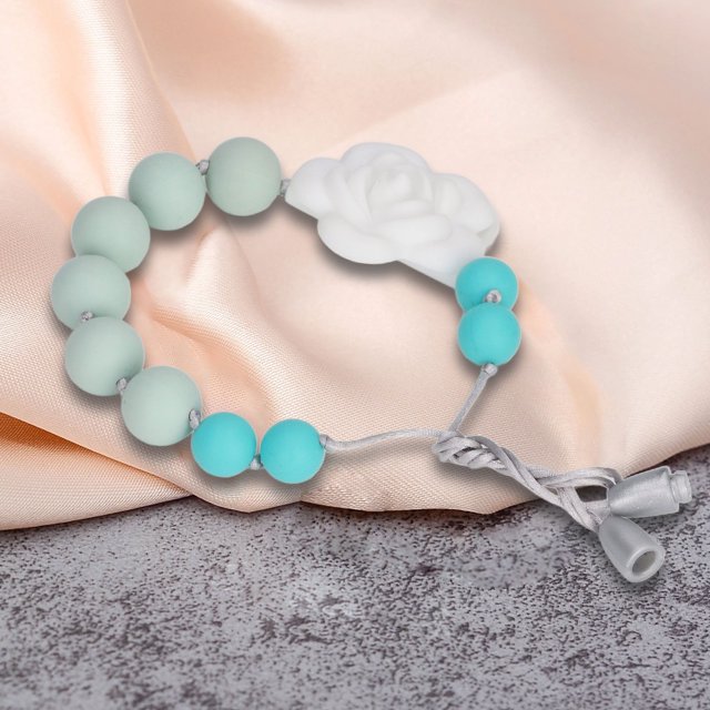 Collares y Pulseras para Masticar para Niños Sensoriales Collar de Silicona para Dentición de bebé y Pulsera Masticable Juguetes para Morder con Colgante para Lactancia de ANGGREK Otros