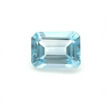 Certified Real 2 Carat Sky Blue Topaz Emerald Shape Step Cut 8x6 mm Loose Gemstone December Birthstone